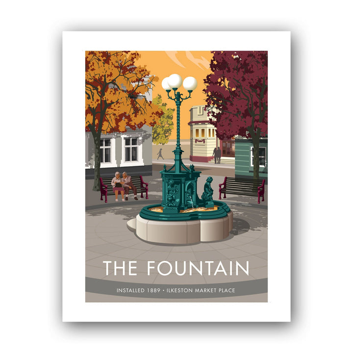 The Fountain, Ilkeston Market Place Art Print