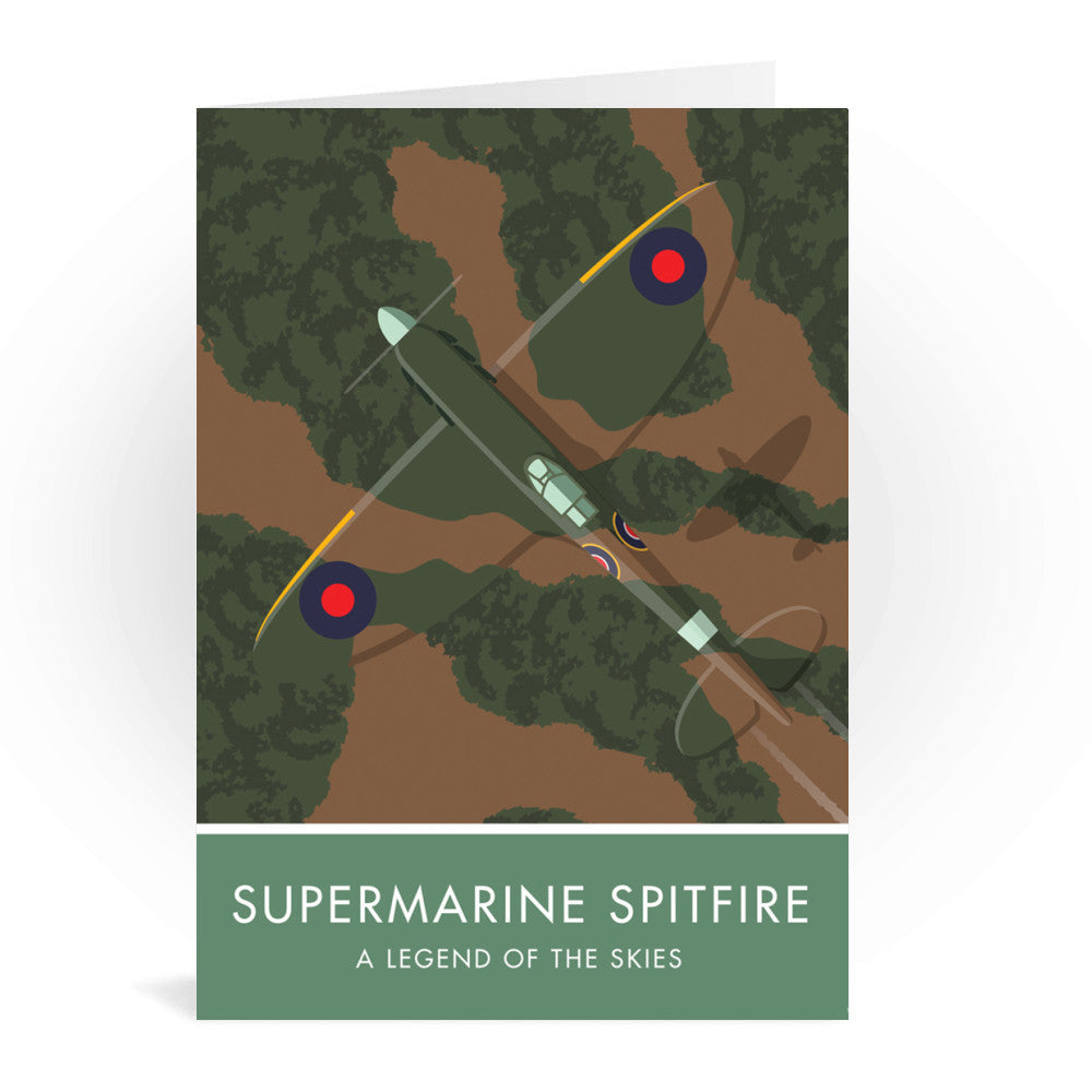 Supermarine Spitfire Greeting Card 7x5