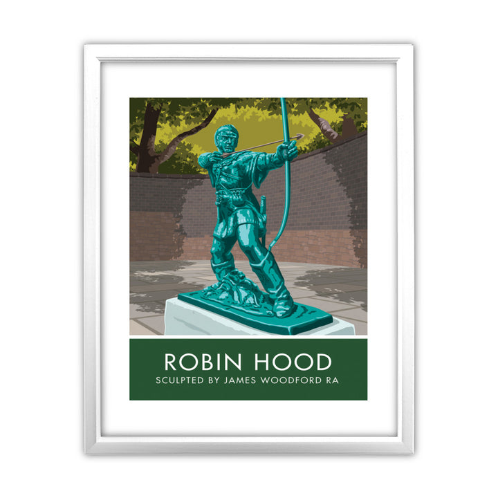 Robin Hood, Nottingham 11x14 Framed Print (White)
