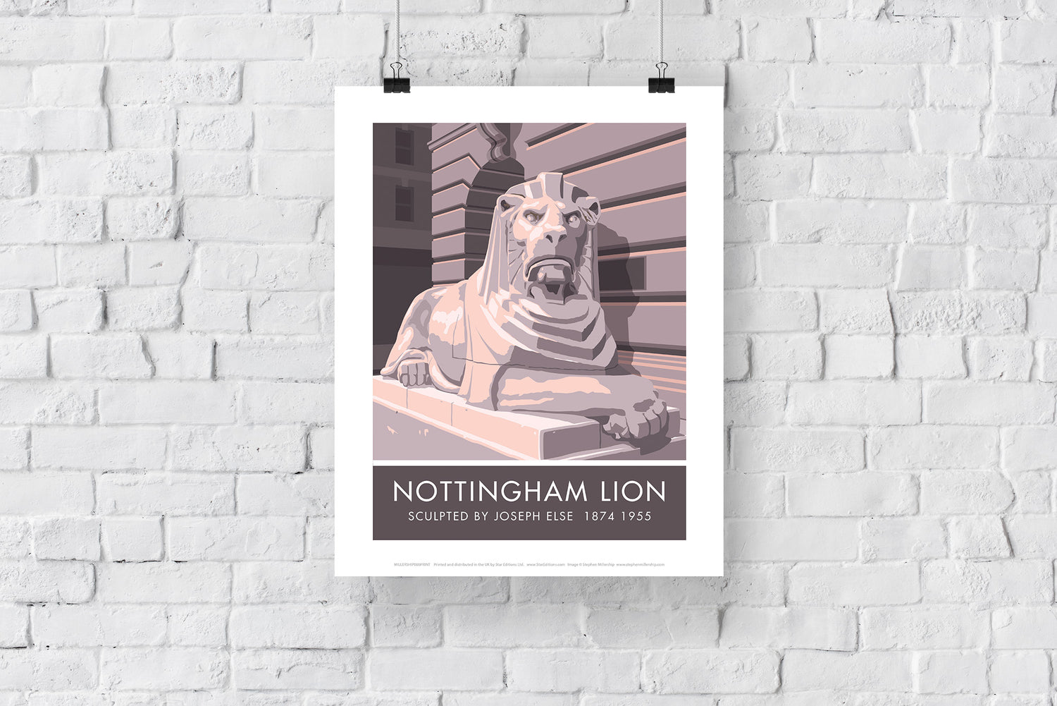 The Nottingham Lion, Nottingham - Art Print