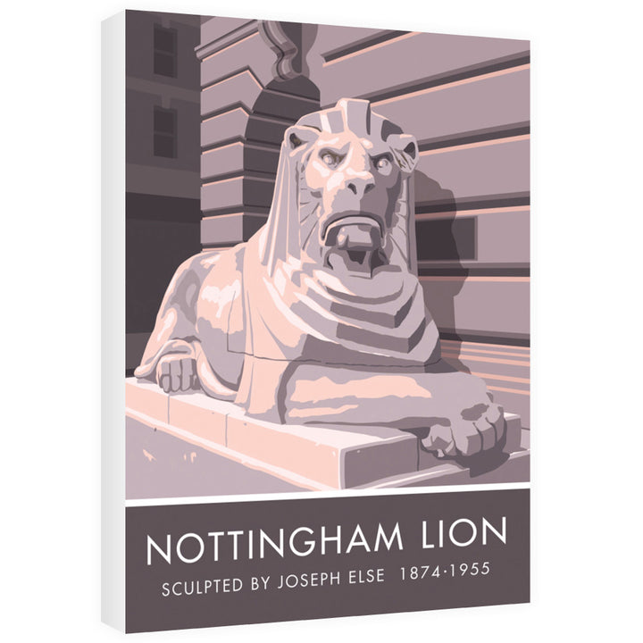 The Nottingham Lion, Nottingham 60cm x 80cm Canvas