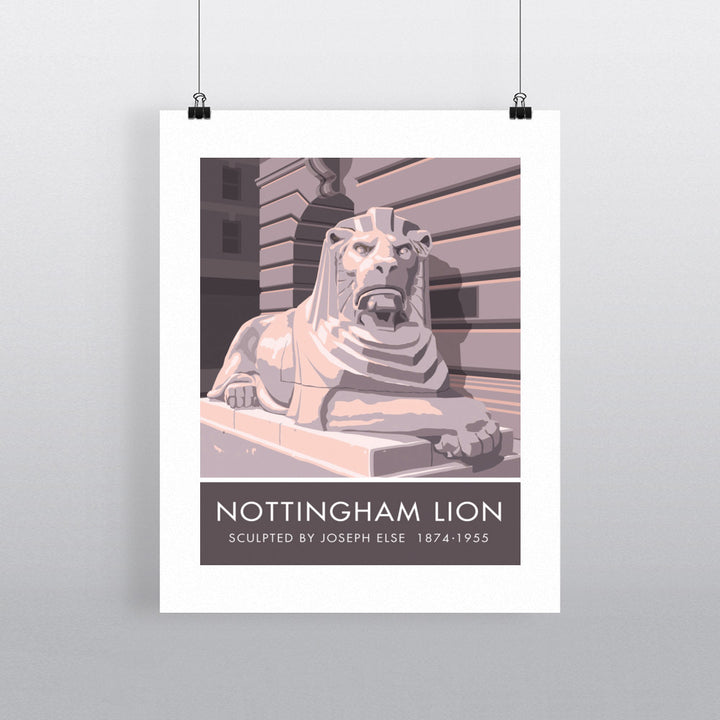 The Nottingham Lion, Nottingham 90x120cm Fine Art Print