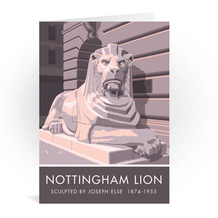 The Nottingham Lion, Nottingham Greeting Card 7x5