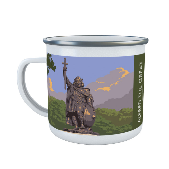 Alfred the Great, Winchester, Hampshire Enamel Mug