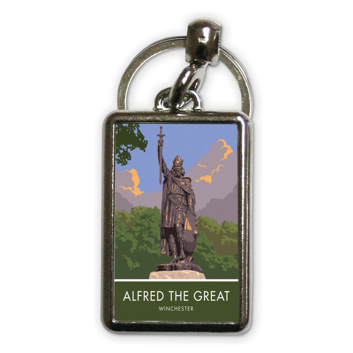 Alfred the Great, Winchester, Hampshire Metal Keyring