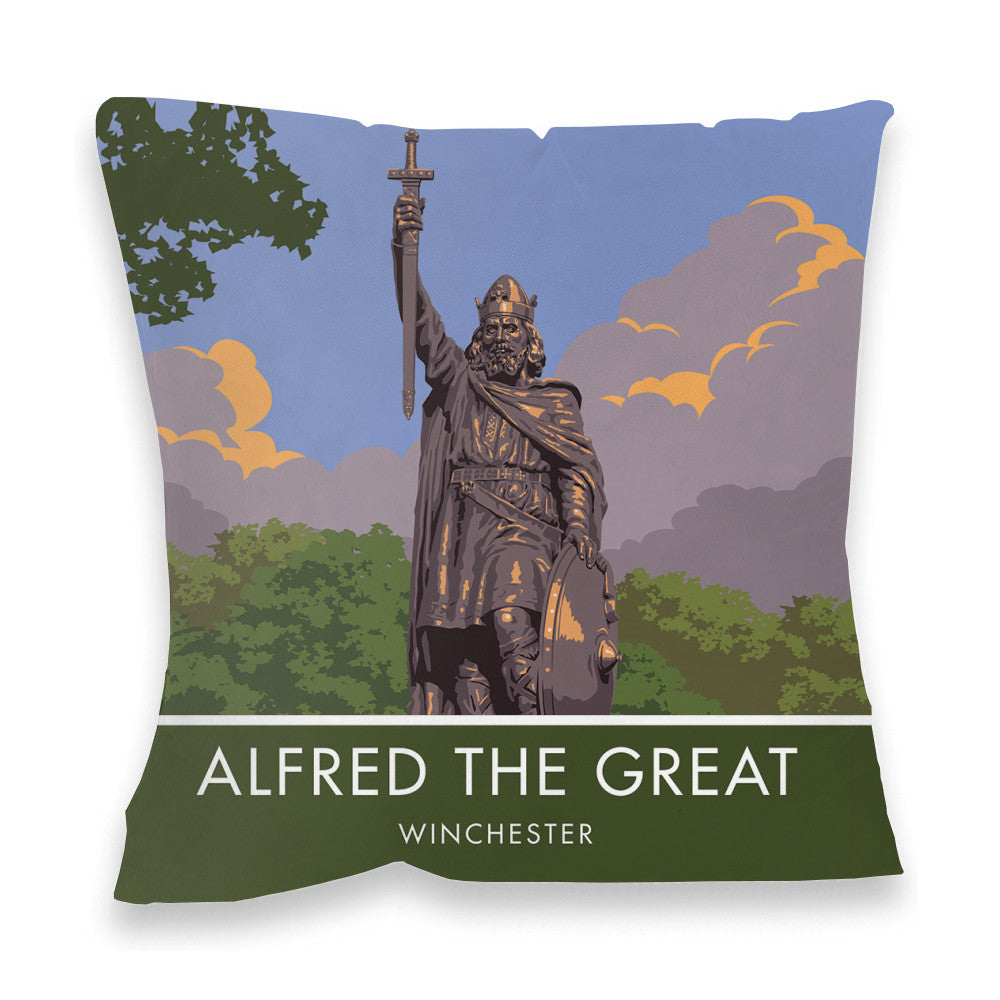 Alfred the Great, Winchester, Hampshire Fibre Filled Cushion