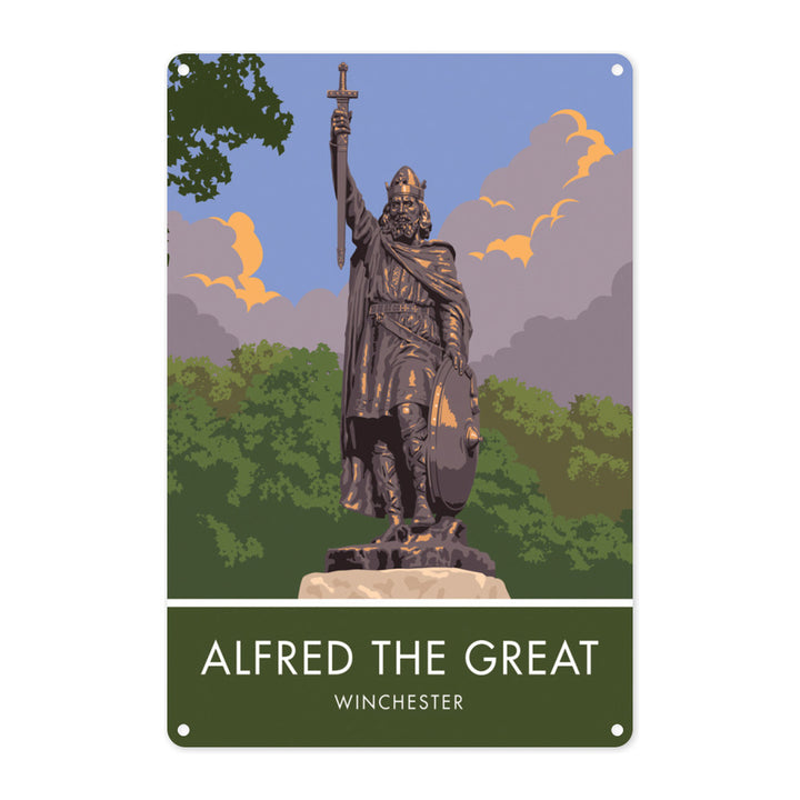 Alfred the Great, Winchester, Hampshire Metal Sign