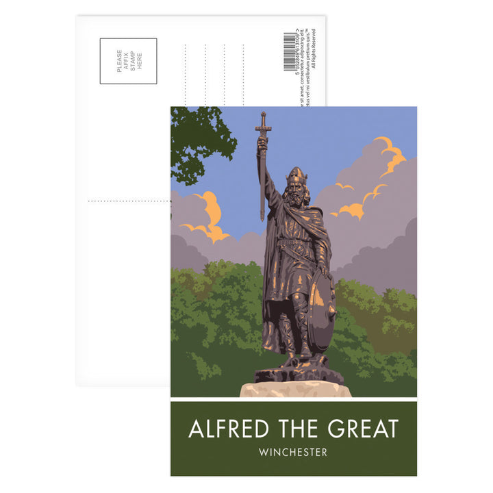 Alfred the Great, Winchester, Hampshire Postcard Pack