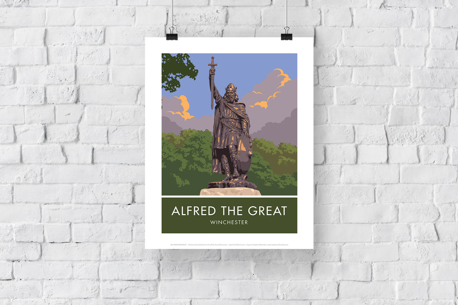 Alfred the Great, Winchester, Hampshire - Art Print