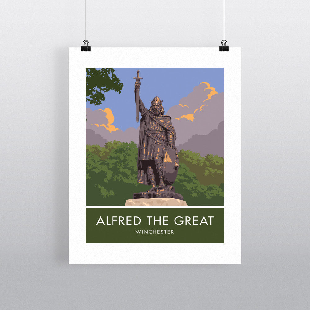 Alfred the Great, Winchester, Hampshire 90x120cm Fine Art Print