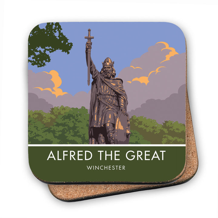 Alfred the Great, Winchester, Hampshire MDF Coaster