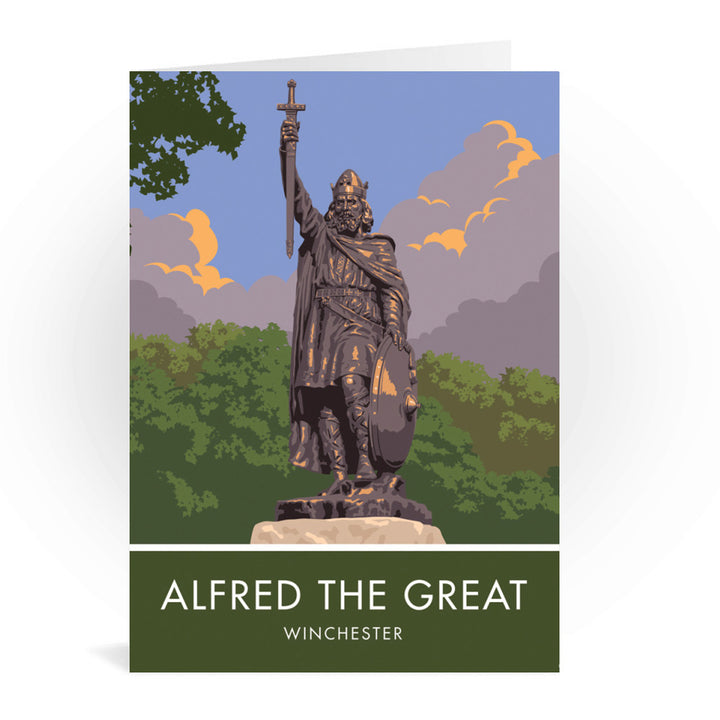 Alfred the Great, Winchester, Hampshire Greeting Card 7x5