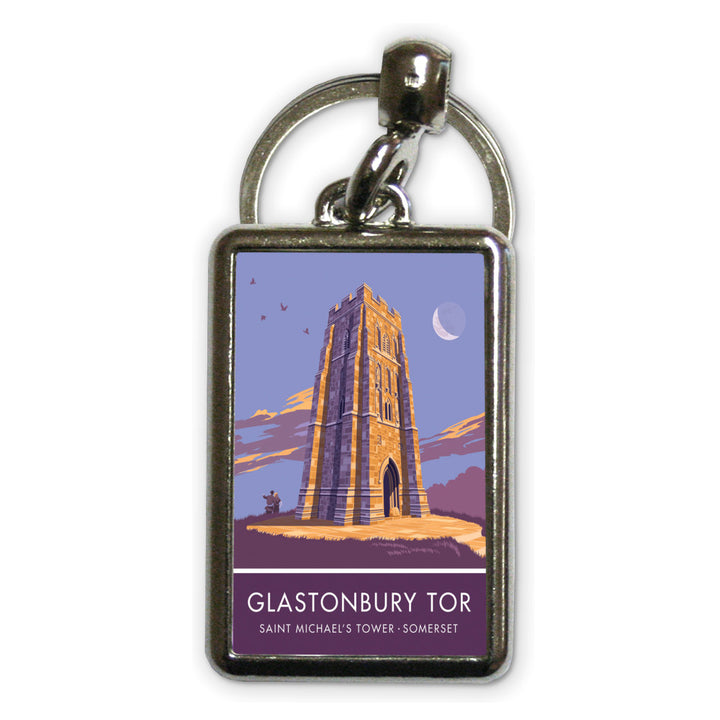 Glastonbury Tor, Glastonbury, Somerset Metal Keyring