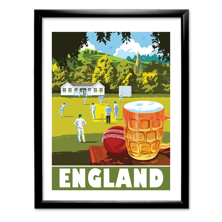 England Village Cricket Art Print