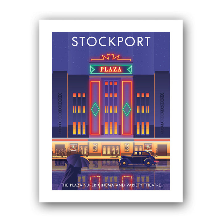 Stockport, The Plaza Cinema Art Print