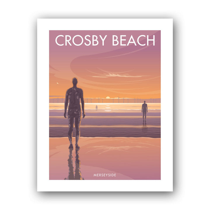 Crosby Beach, Merseyside Art Print