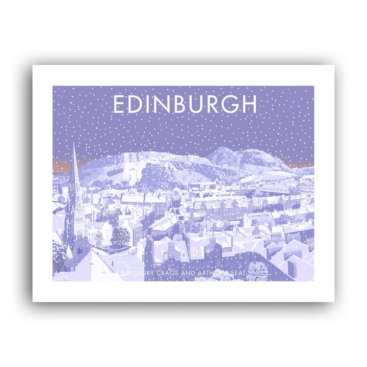 Edinburgh, Salisbury Crags and Arthurs Seat Art Print