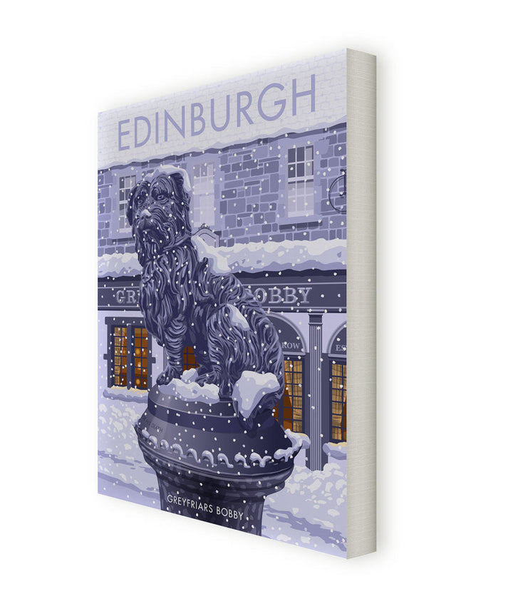 Greyfriars Bobby in Winter Canvas