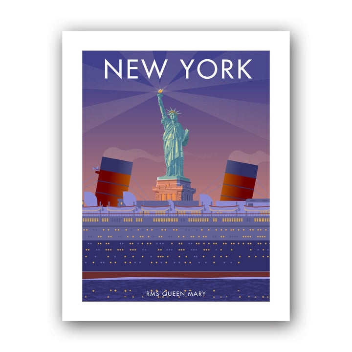 RMS Queen Marry, New York Art Print