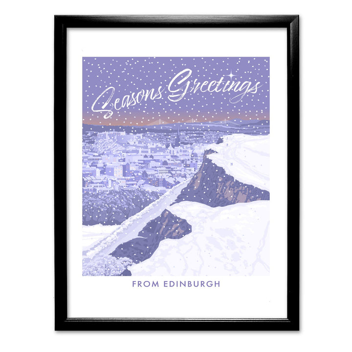 Seasons Greetings from Edinburgh Art Print