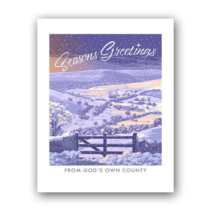 Seasons Greetings from Yorkshire, God's Own County Art Print
