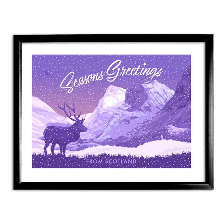 Seasons Greetings from Glen Coe, Scotland Art Print