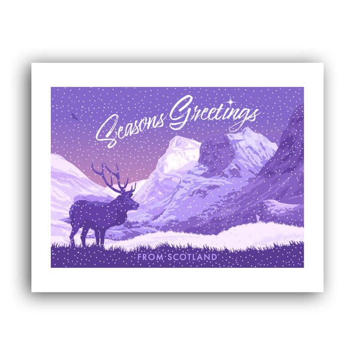 Seasons Greetings from Glen Coe, Scotland Art Print