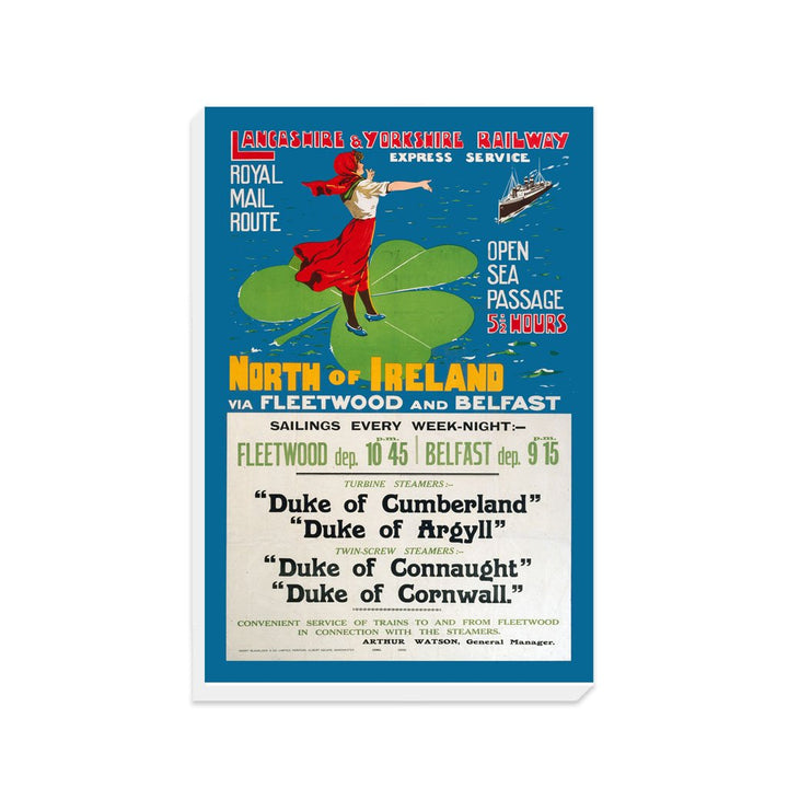 North of Ireland via Fleetwood and Belfast - Canvas