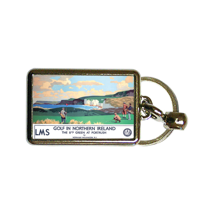 Portrush Golf in Northern Ireland - Metal Keyring