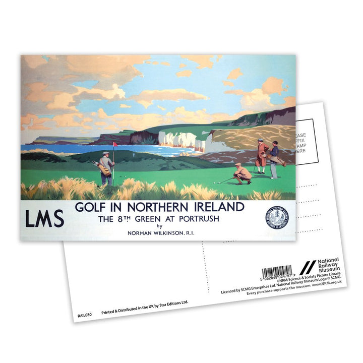 Portrush Golf in Northern Ireland Postcard Pack of 8