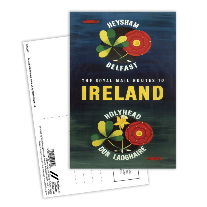 HeySham - Belfast - Holyhead - Dun Laoghaire Postcard Pack of 8