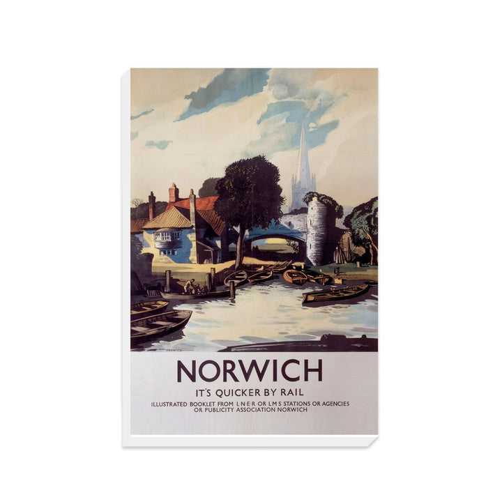 Norwich, It's Quicker By Rail - Canvas