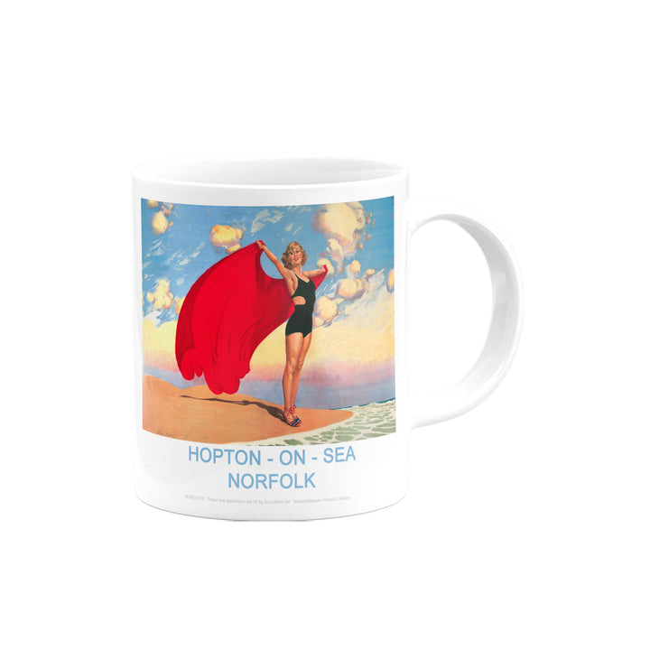 Hopton-on-sea Norfolk Girl with Red Blanket Mug