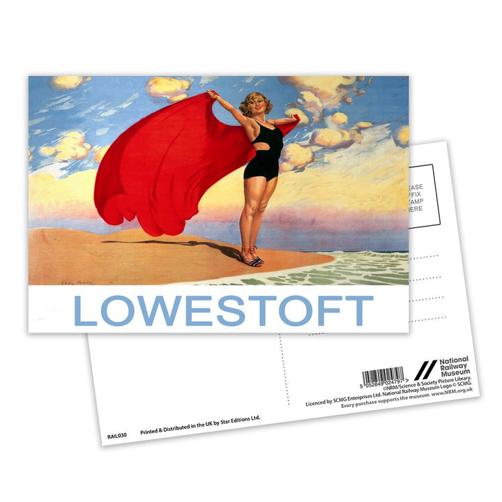 Lowestoft Girl with Red Blanket Postcard Pack of 8