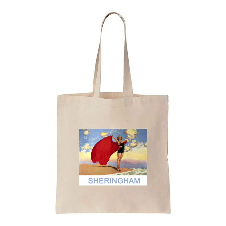 Sheringham Girl with Red Blanket - Canvas Tote Bag