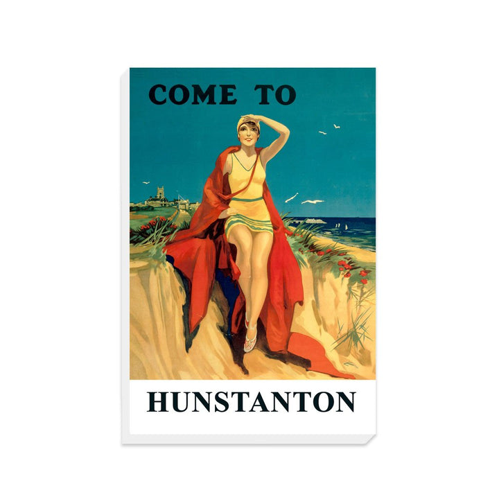 Hunstanton Girl with Red Blanket - Canvas