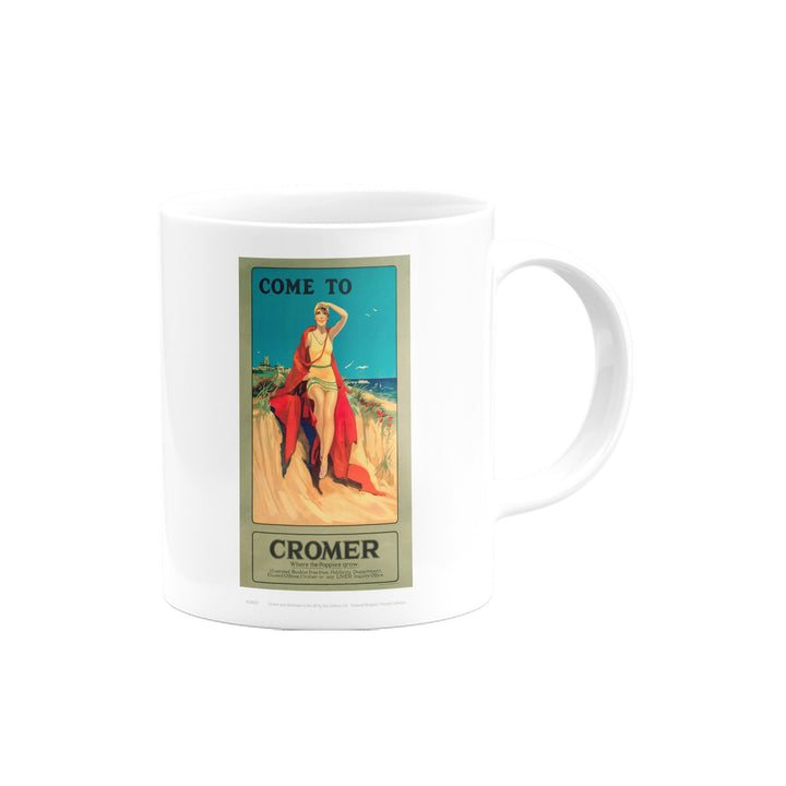 Come to Cromer, Girl with Red Blanket Mug