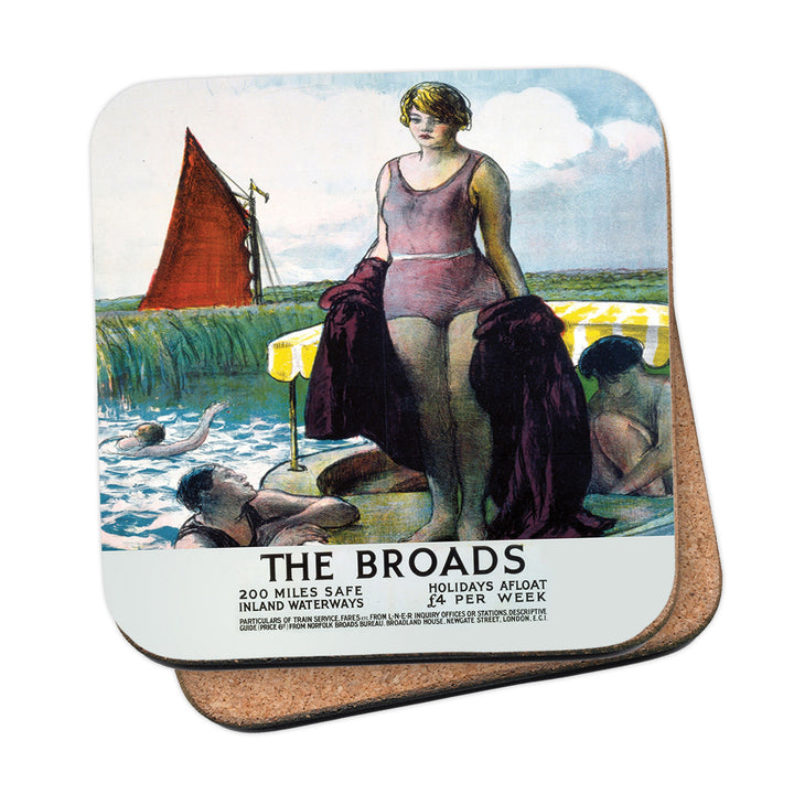 The Broads - Girl standing on boat Coaster