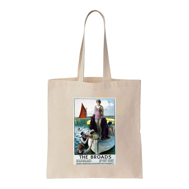 The Broads - Girl standing on boat - Canvas Tote Bag