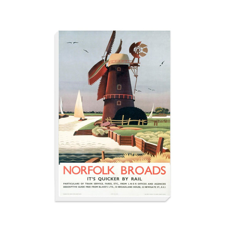 Norfolk Broads Windmill - Canvas
