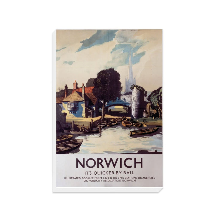 Norwich, It's Quicker By Rail - Canvas