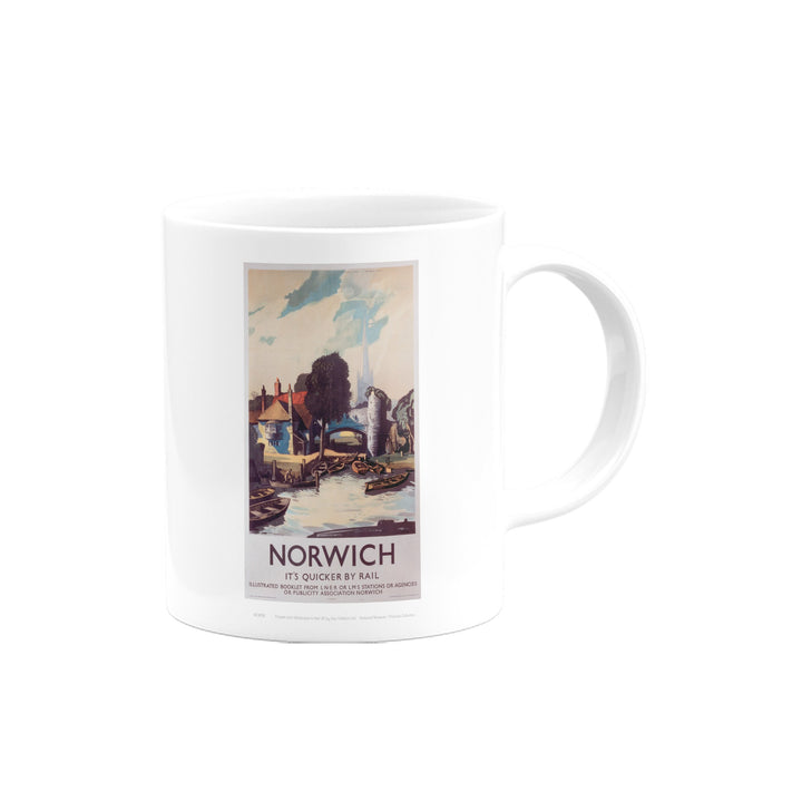 Norwich, It's Quicker By Rail Mug