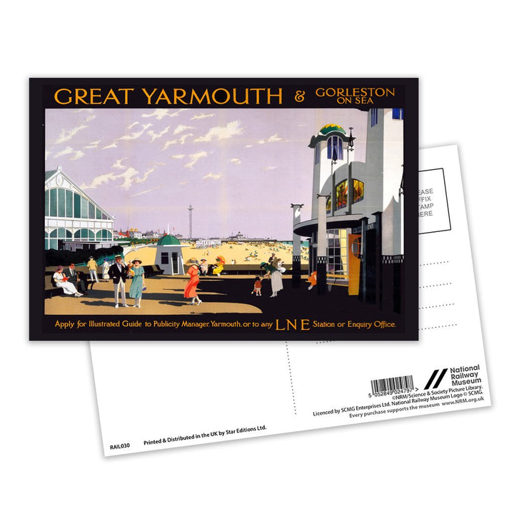 Great Yarmouth sea front Postcard Pack of 8