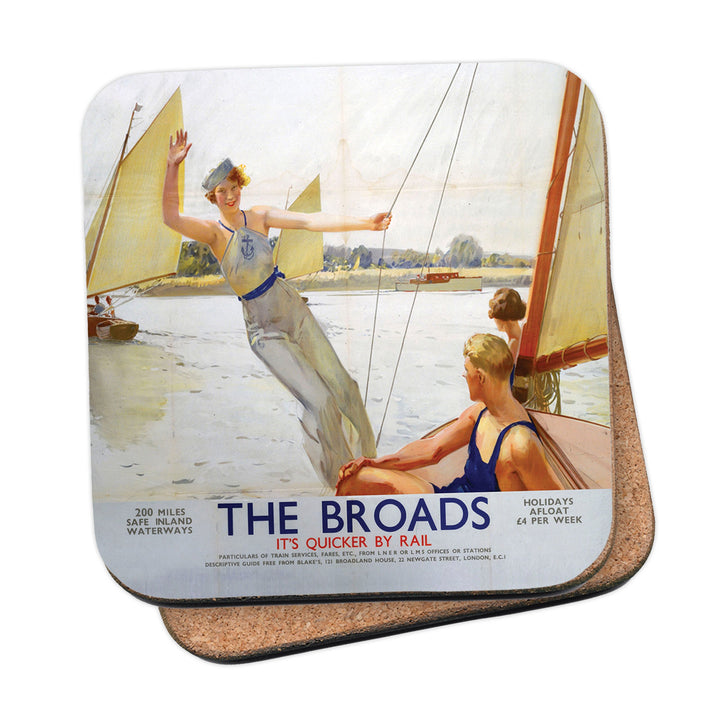 The Broads Girl Waving from Boat Coaster