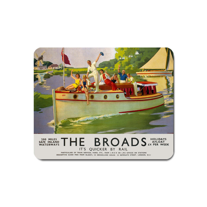 Broads People Waiving from Boat - Mouse Mat