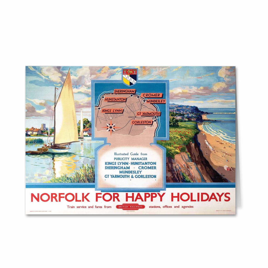Norfolk for Happy Holidays Greeting Card