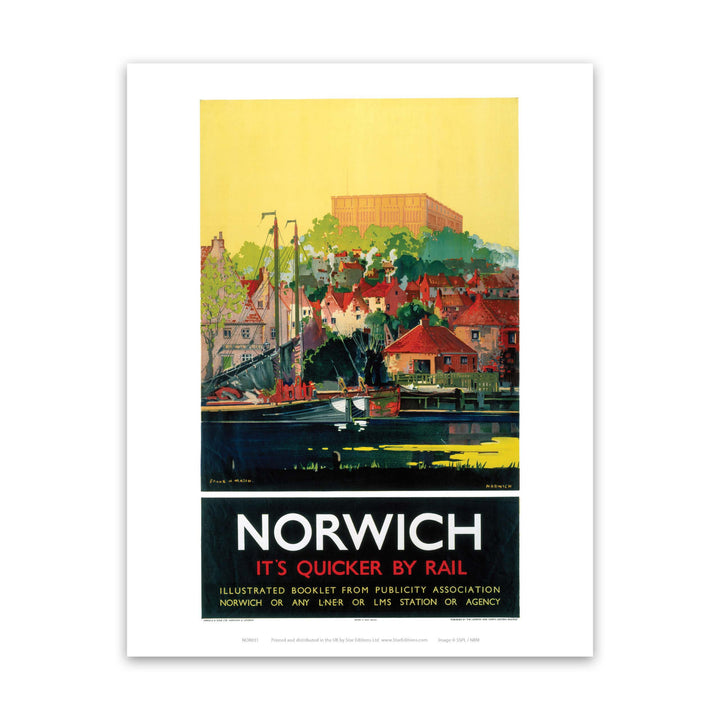 Norwich City Yellow Sky Art Print