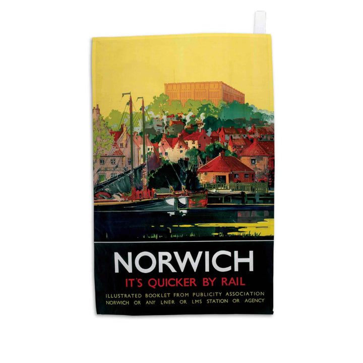 Norwich City Yellow Sky - Tea Towel