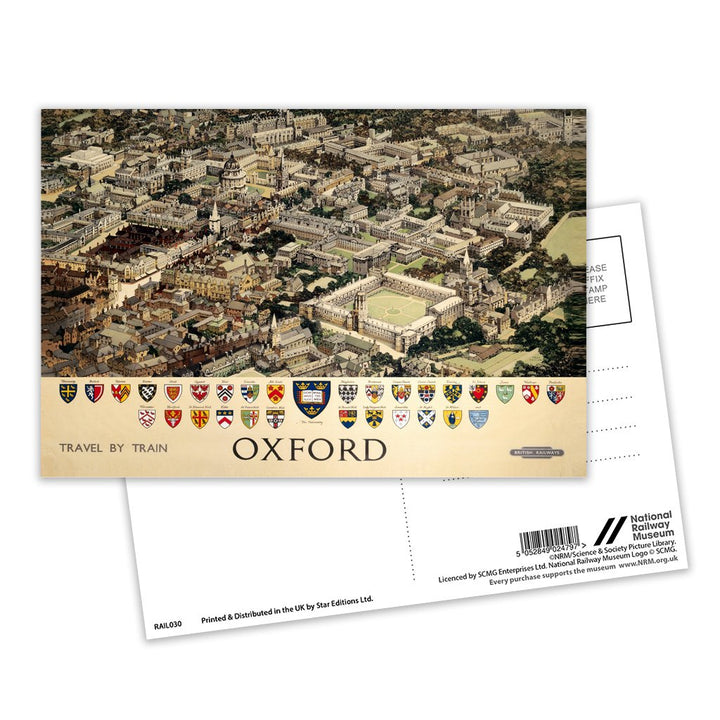 Oxford View from Air Postcard Pack of 8