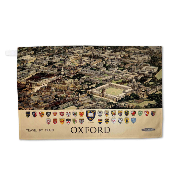 Oxford View from Air - Tea Towel